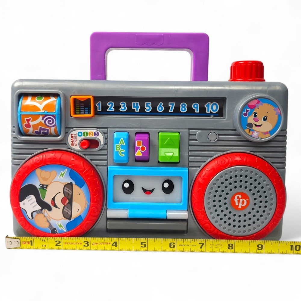 Fisher-Price Laugh & Learn Busy Boombox GWN49 Musical Toddler Toy Smart Stages